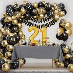 21st Decorations for Him Her with Happy 21st Decorations Banner 21 Balloon Nu…