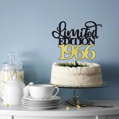 Limited Edition 1966 Cake Topper, Happy 60th Birthday Cake Topper, Men and Wo…