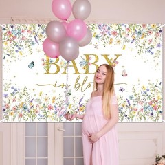 Avezano Baby in Bloom Backdrop Wildflower Baby Shower Party Decorations Water…