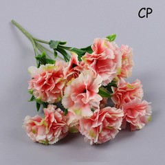 10 Heads Artificial Carnation Home Decor Multi Color Beauty Silk Fake Flower
