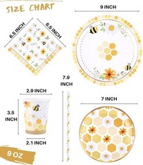 Centros De Mesa Decoraciones Para Baby Shower Suministros Para Fiesta Abeja NEW.