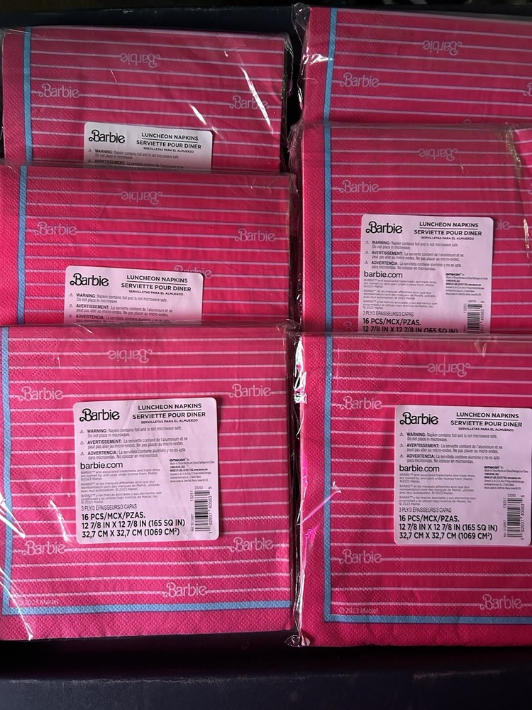 New 6 Packs (16 Pc) 96pc Barbie Malibu Birthday Party Luncheon Napkins
