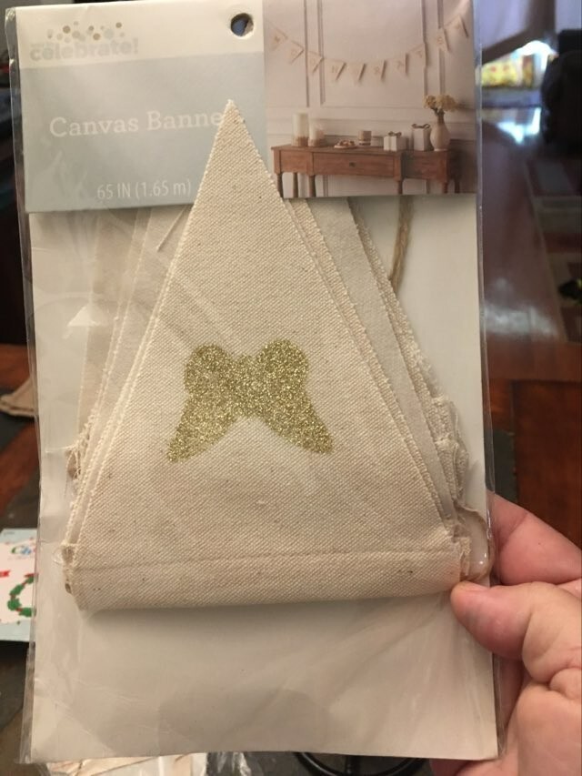 Way To Celebrate Canvas Banner Gold CONGRATS w Butterfly Party Decor 65″ New