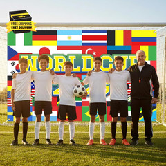 World Cup Backdrop 2026 43X71 Inches Soccer World Tournament Cup Party Decoratio