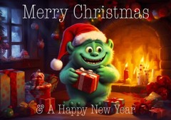 Shop Poster Print Laminated Cute Grinch Theme Backdrop Scene Setter Any Text