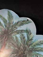 Beistle Co Tropical Palm Tree Die Cut Paper Decoration Vintage Luau 1979 19.75”