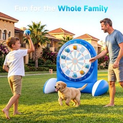 Inflatable Dart Board Water Game for Kids Pool Toys with Sticky Balls, Safe …