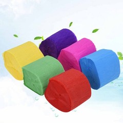 Wood Pulp Crepe Paper Streamer Rolls for Hanging and Decorating Birthday Parties