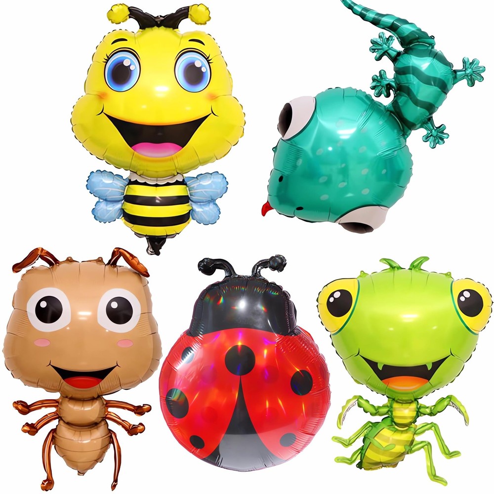 Insect Themed Balloons Ladybug, Bee, Ant, Gecko, Mantis Balloons for Parties,…