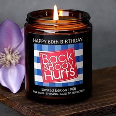 Lavender Scented Candle in Gift Box – Perfect 60th Birthday Surprise for All