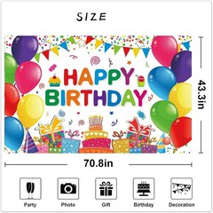 Large 6×3.6ft Birthday Decoration Banner – A Must-Have for Your Celebration