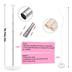 2 Sets Pink Black White Balloon Column Stand Kit,112Pcs Matte & Double-Layer …