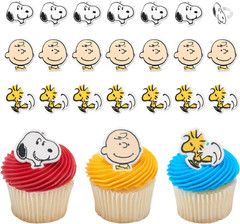 Peanuts® Cupcake Rings, 24 Peanuts® Snoopy®, Charlie Brown, Woodstock® Cupcake D