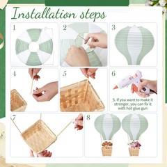 8 Sets Sage Green Hot Balloons Decorations Baby Shower Table Centerpieces 11….