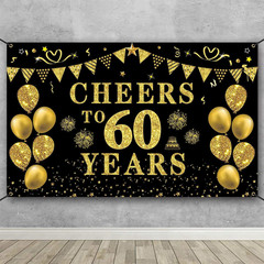 Trgowaul 60Th Birthday/Anniversary/Wedding Decorations for Women Men, Cheers to