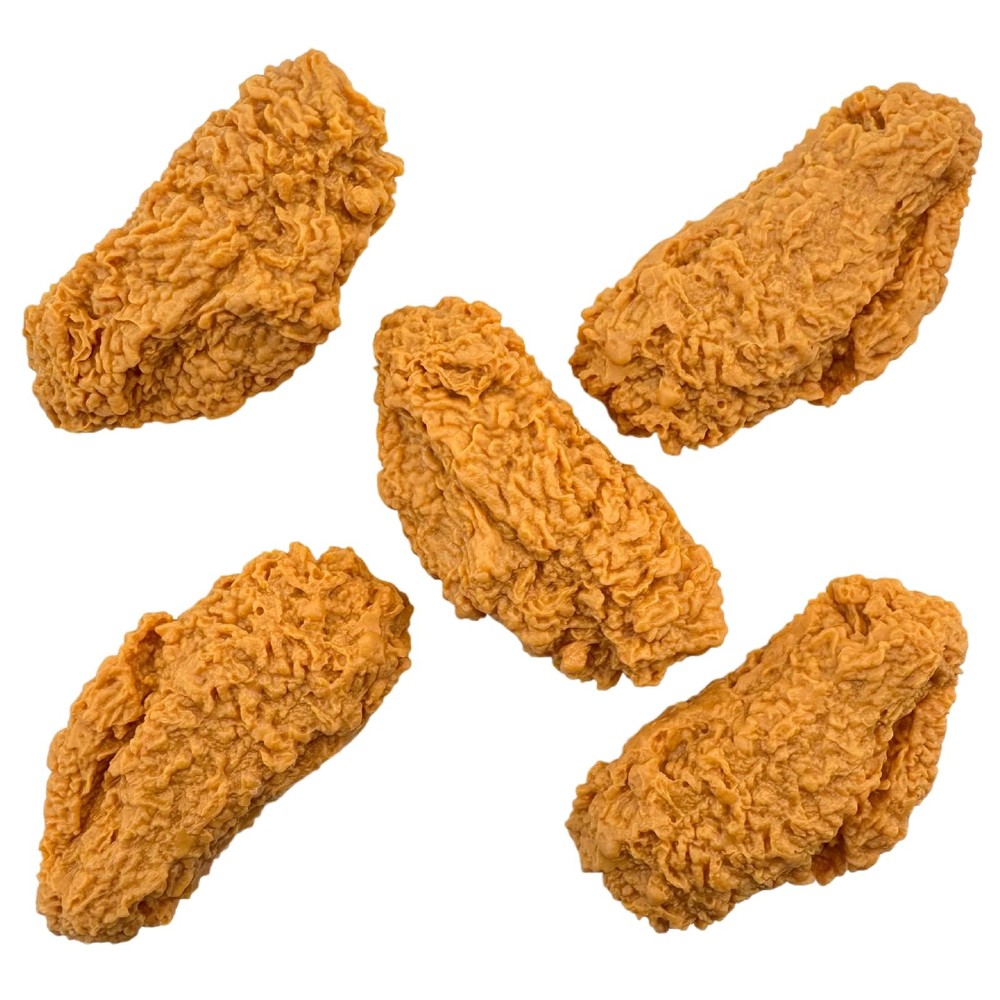 5 Pcs Simulated Chicken Legs Wings Fake Food Model Lifelike Fake Fried Chicke…