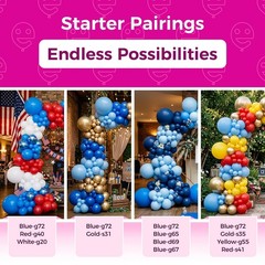 Royal Blue Latex Party Balloons 8 Pack 36 inch Round Helium Matte Dark Blue …