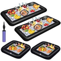 Inflatable Ice Serving Bar Pool Party Buffet Drink Cooler Floating Ice Tray F…