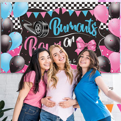 Burnouts or Bows Gender Reveal Decoration Bows or Burnouts Backdrop Gender Revea