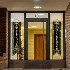 Roaring 20s Party Decorations New Year Porch Signs Black and Gold