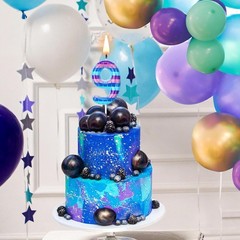 Video Game Birthday Candles Piñata Gaming purple, pink, light blue, deep blue