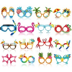 32 Pcs Beach Pool Party Eyeglasses Decoration Summer Luau Paper Glasses Bulk …
