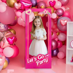 Life Size 4.4Ft Tall Stand-In Cardboard Doll Photo Booth for Doll Princess Party