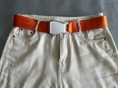 Fashion ORANGE Belt With LOGO In Buckle Adjustive Lengh Max 115cm