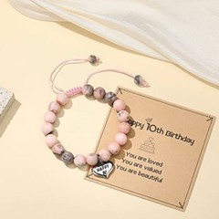 Happy Birthday Gifts for 5-25 Year Old Girls, happy 10 bday braided bracelet