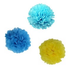 Tissue Paper Pom Poms – Choose from 3 Sizes 6″ – 14″ – 12 Colours