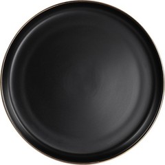 Elama Paul 6 Piece Stoneware Dinner Plate Set in 6 Set, Matte Black