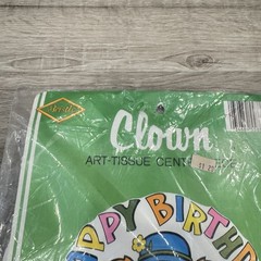 Beistle Happy Birthday Clown Art Tissue Centerpiece Colorful Party Decoration