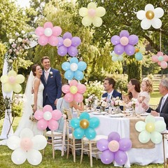 16 Set Daisy Flower Balloons DIY Kit Boho Macaron Pastel Daisy Latex Balloon …