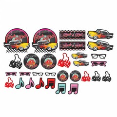 I LOVE ROCK AND ROLL Classic 50s CUTOUTS (30) ~ Birthday Party Supplies Decorate