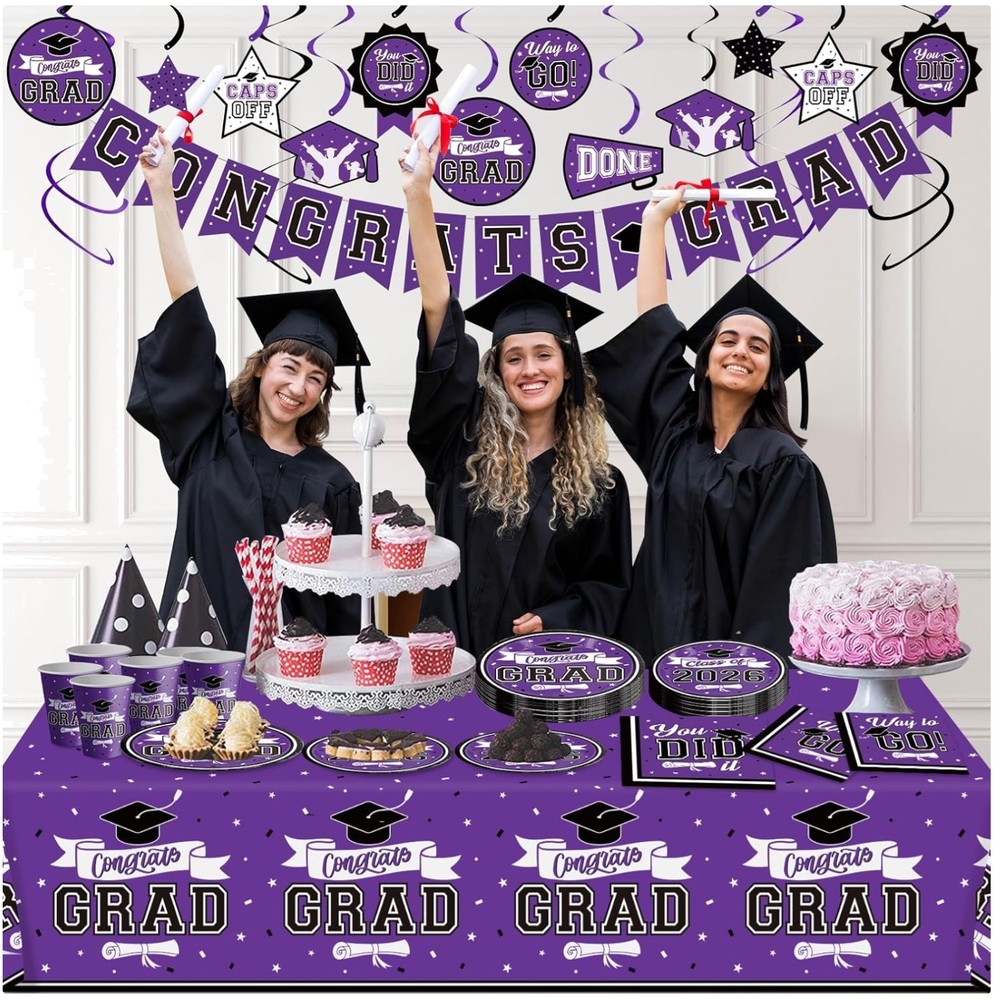 265pcs Graduation Decorations Set for 50 Guests