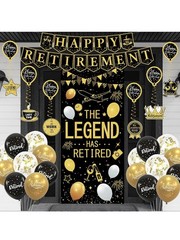 Black & Gold Retirement Decorations