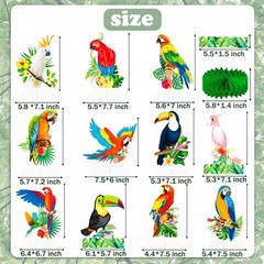 Parrot Honeycomb Centerpieces 11Pcs Tropical Bird Party Table Centerpieces Bi…