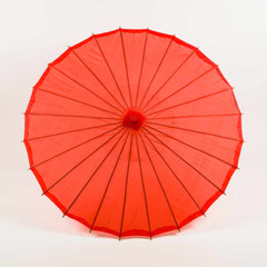 32″ Red Parasol Umbrella, Premium Nylon with Elegant Handle