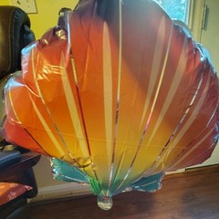 Sea shell Rainbow foil inflatable balloon 20.75 in party decoration 6 Pkgs/Shell