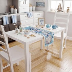 Beach Table Runner Seashell Starfish Coastal Dining Party Decor Polyester Summer