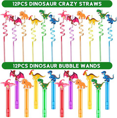 320PCS Dinosaur Birthday Party Decorations Favors Supplies, Dino Goodie Bags Fil