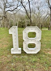 Marquee Numbers 0-9 Frame with Lights 3ft