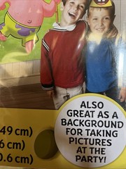 SpongeBob Square Pants Giant Scene Setter Wall Decorating Kit 5 Piece Set 6 Ft