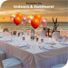 Silver Balloon Weights Metallic Foil Helium Balloon Party Decor 12 Pack