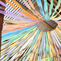 Crepe Paper Streamers 9 Rolls 738 Ft Animal Parade 9 Colors 1.8 Inch