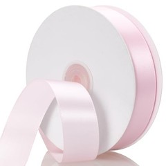 Ribbon x 50 Yards, Single Face Polyester Satin Ribbon for 1 Inch Light Pink