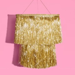 , Gold Fringe Tinsel Chandelier | 16 | Bachelorette Party Decorations, Birthd…