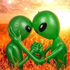 1 Piece 63 Inch Giant Inflatable Alien Blow up Jumbo Green Inflate Alien for