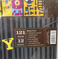 Halloween Decorations Activity Set Party In A Pack 3 KIT 121 Pieces 12 Sheets