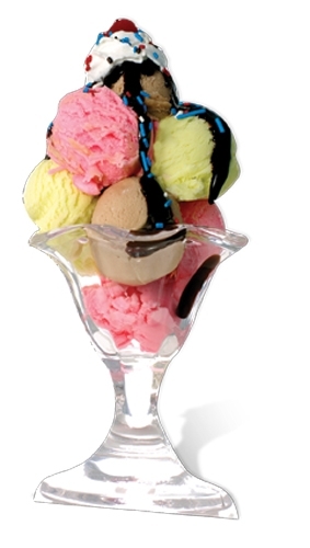 Ice Cream Sundae Cardboard Cutout Figure 180cm Tall- Great for Special Occasions